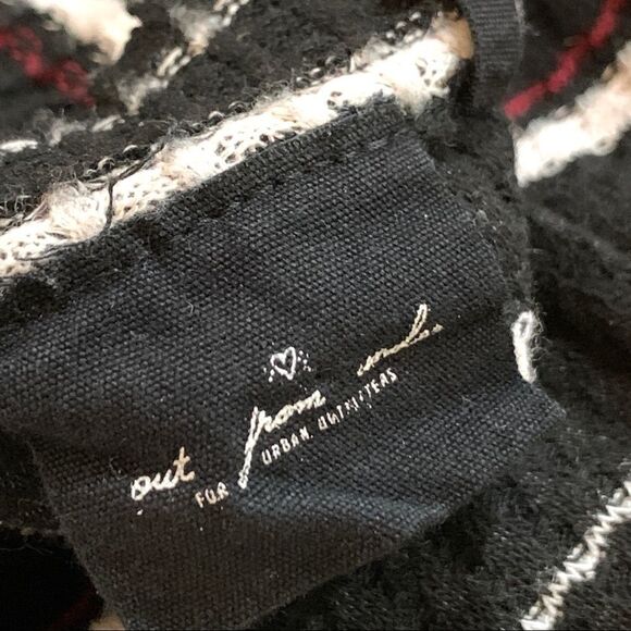 Urban Outfitters Out From Under Jojo Waffle Knit Top oversized Small Striped - Picture 9 of 11